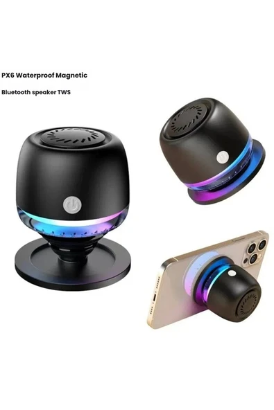M99 MagSafe Uyumlu RGB Işıklı Bluetooth Hoparlör - Mıknatıslı Mini Ses Bombası ürün görseli 1