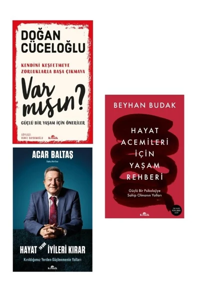 Hayat Acemileri İçin Yaşam Rehberi / Var mısın / Hayat En Çok İyileri Kırar  3 Kitap Set ürün görseli 1
