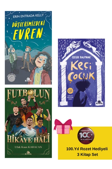 6 Sınıf Okuma Seti 3 Kitap Futbolun Hikaye Hali-Keçi Çocuk-Düşlerimizdeki Evren Rozet Hediyeli ürün görseli 1