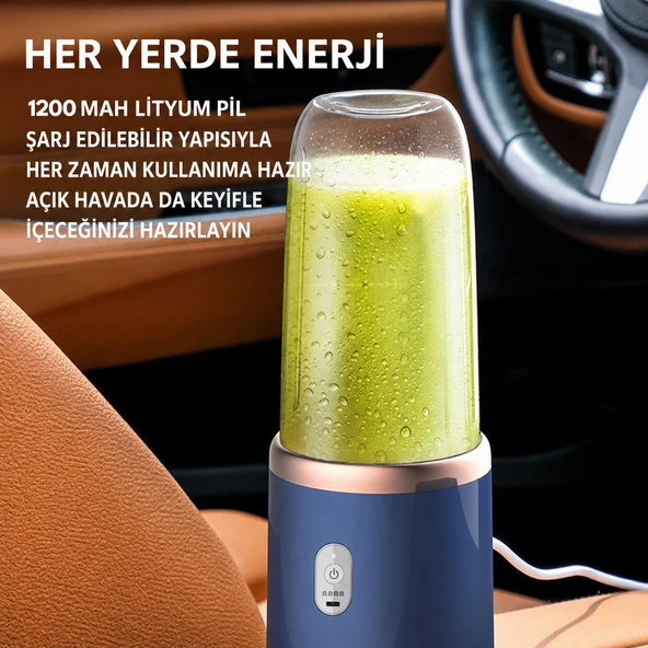 Arow TR-4454-A Enjoy Multipurpose Şarjlı Smoothie Blender-Mor - Resim 6