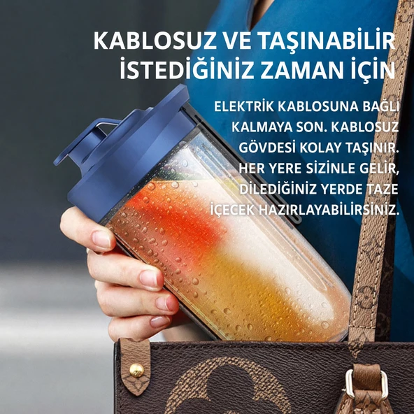 Arow TR-4454-A Enjoy Multipurpose Şarjlı Smoothie Blender-Mor - Resim 5