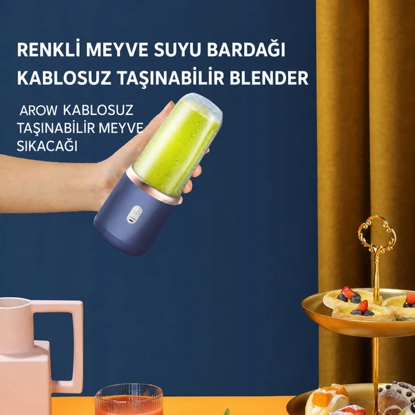 Arow TR-4454-A Enjoy Multipurpose Şarjlı Smoothie Blender-Mor - Resim 4