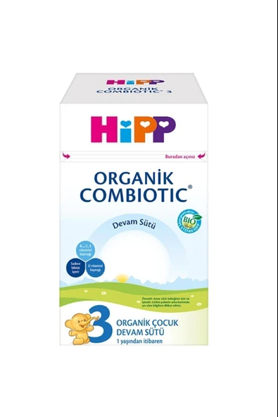 Hipp 3 Organik Combiotic Devam Sütü 800 gr 2 Adet - Resim 2