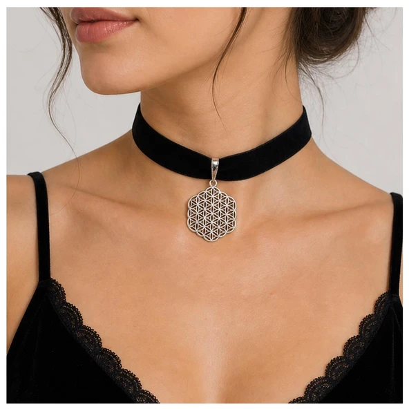Flower of Life Kadın Choker ürün görseli 1