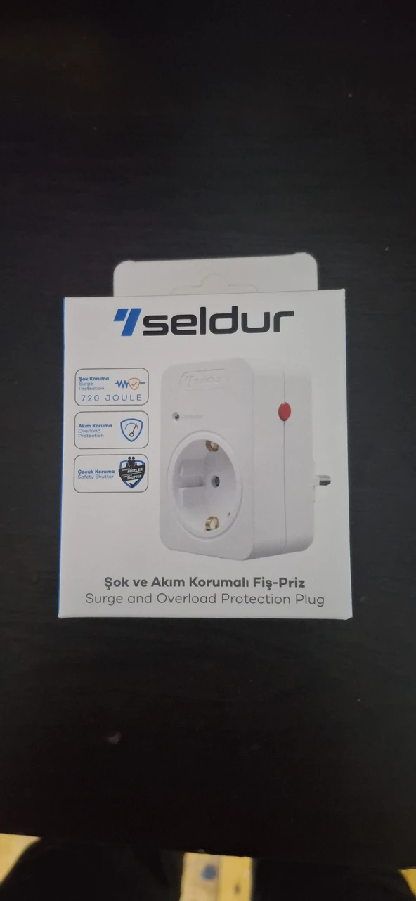 Seldur Akım koruma prizi tekli ürün görseli 1