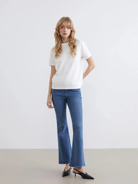 LCW Jeans İndigo Flare Kadın Jean Pantolon ürün görseli 1
