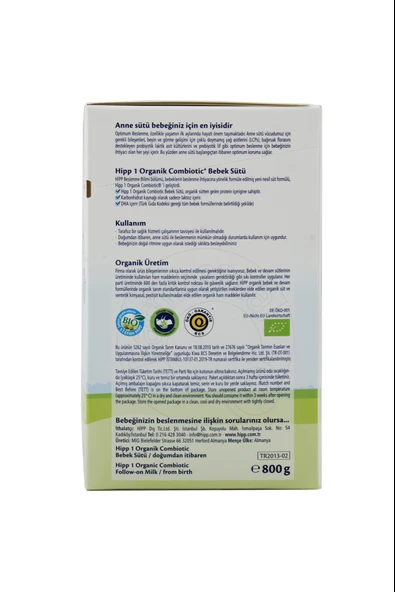 Hipp 1 Organik Combiotic Bebek Sütü 800 gr - Resim 4