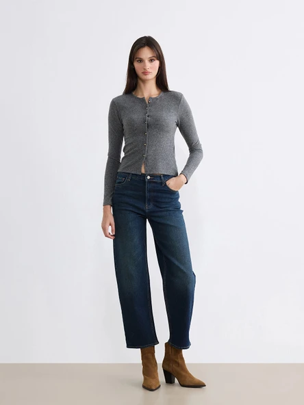 LCW Jeans İndigo Boyfriend Kadın Jean Pantolon ürün görseli 1