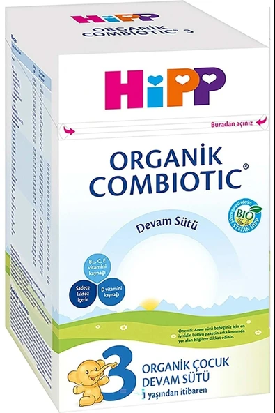 Hipp 3 Organik Combiotic Devam Sütü 800 gr 4 Adet - Resim 2