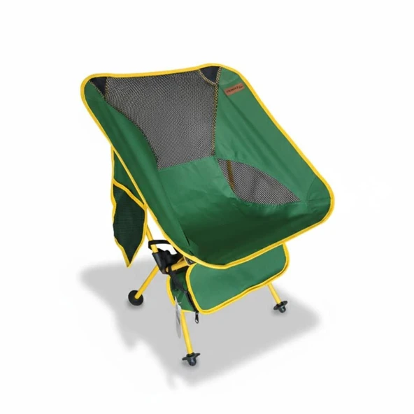 Madfox FoldMesh Mini Kompakt Katlanır Kamp Sandalyesi  Yeşil - Resim 2
