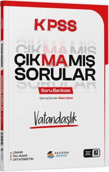 KPSS Vatandaşlık Çıkmamış Sorular Soru Bankası Akademi Denizi ürün görseli 1