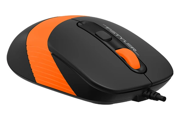 A4TECH FM10 Kablolu USB 1600dpi Siyah/Turuncu Mouse - Resim 2