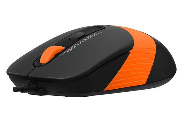 A4TECH FM10 Kablolu USB 1600dpi Siyah/Turuncu Mouse ürün görseli 1