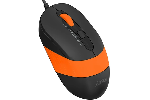 A4TECH FM10 Kablolu USB 1600dpi Siyah/Turuncu Mouse - Resim 3