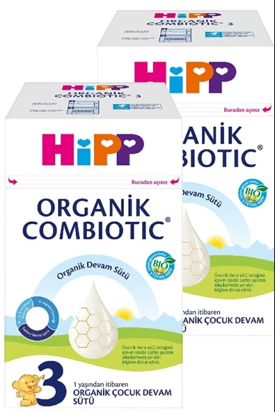 Hipp 3 Organik Combiotic Devam Sütü 800 gr 2 Adet ürün görseli 1
