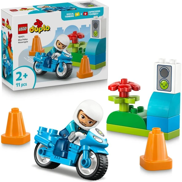 LEGO 10471 DUPLO® Kasabası Mavi Polis Motosikleti ürün görseli 1