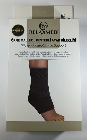 Örme Malleol Destekli Ayak Bilekliği  Silikon Pedli Ödem Engelleyici ve Kompresyon Destekli Bileklik ürün görseli 1