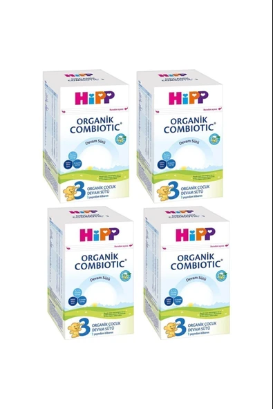 Hipp 3 Organik Combiotic Devam Sütü 800 gr 4 Adet - Resim 2