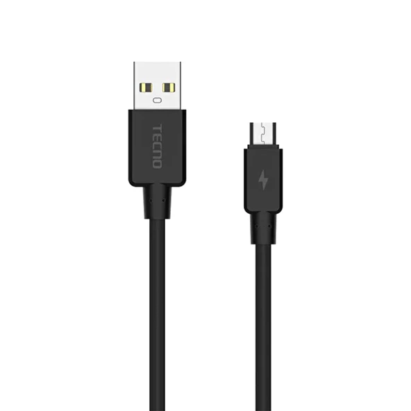 Tecno TCD-M11 70W USB-A to Micro 2A Data ve Şarj Kablosu 1m Siyah ürün görseli 1