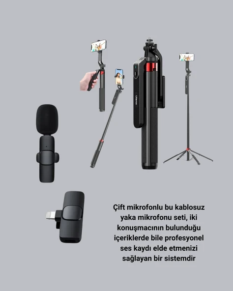 Npl2s Tripot +k11 Yaka Mikrofonu Set - Resim 3