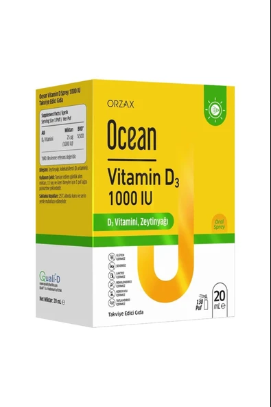 Ocean Vitamin D3 1000 IU Sprey ürün görseli 1