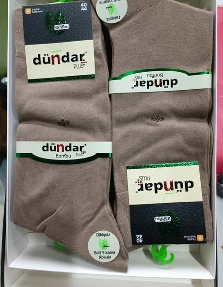 Dündar Erkek Bambu Yazlık Uzun İnce Çorap 5534 - 6 Adet  Vizon 40-44 ürün görseli 1