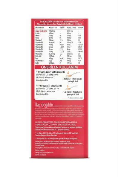 Feroglobin Liquid 200 ml - Resim 2