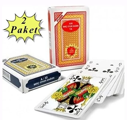 İskambil Pişti Oyun Kağıdı Briç Batak 52 Oyun Kağıdı - 2 Paket ürün görseli 1