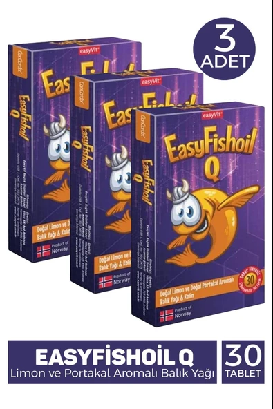 Easyfishoil Q Omega-3 30 Tablet 3 Adet ürün görseli 1