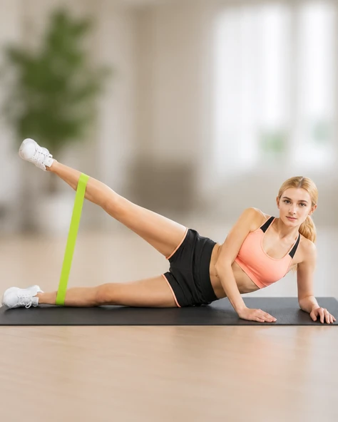 Pilates Direnç Lastiği Fitness Yoga Ve Evde Spor İçin Çok Amaçlı Bant ürün görseli 1