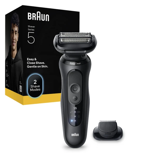 Braun Series 5 Elektrikli Tıraş Makinesi, Islak ve Kuru, Hassas Düzeltici Başlık, 52-N1200S ürün görseli 1