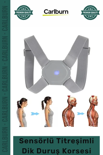 Özel Üretim Akıllı Şarjlı Ergonomik Omurga Destekli Kamburluk Önleyici Sensörlü Titreşimli Dik Duruş ürün görseli 1