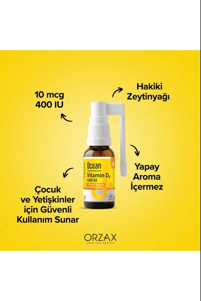 Ocean Vitamin D3 400 IU Sprey 2 Adet - Resim 3