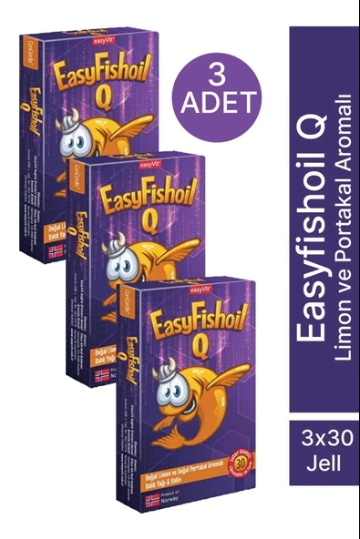 Easyfishoil Q Omega-3 30 Tablet 3 Adet ürün görseli 1