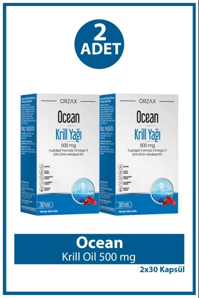 Ocean Krill Oil 500 Mg 30 Kapsül 2 Adet ürün görseli 1