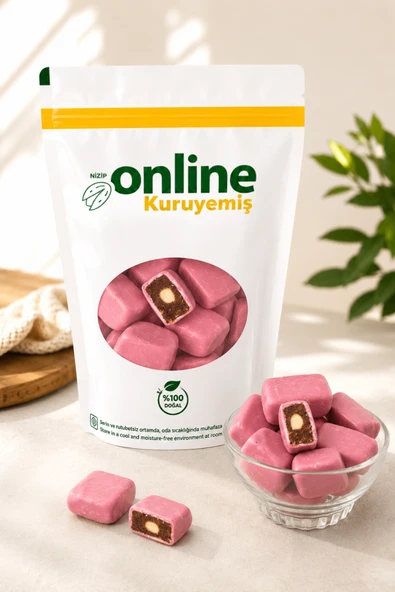 Frambuaz Çikolatalı Bademli Hurma 1 kg ürün görseli 1