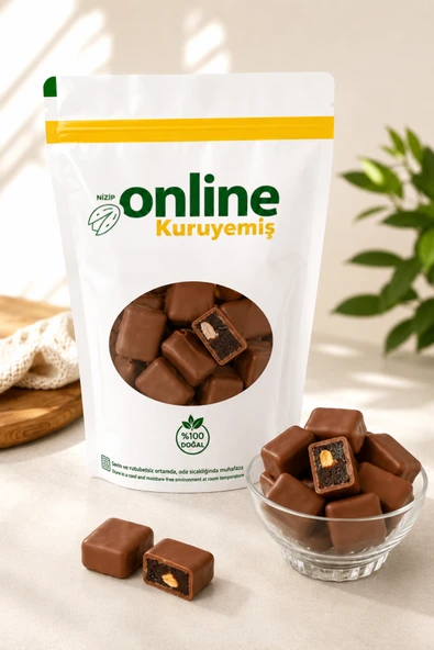 Çikolatalı Bademli Hurma 1 kg ürün görseli 1