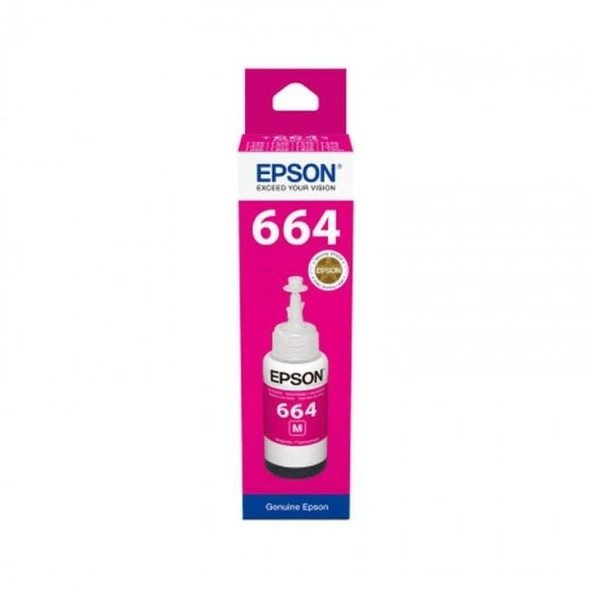 Epson T6643 Orijinal Kırmızı/Magenta Şişe Mürekkep Kartuş - 70 ml (C13T66434A) ürün görseli 1