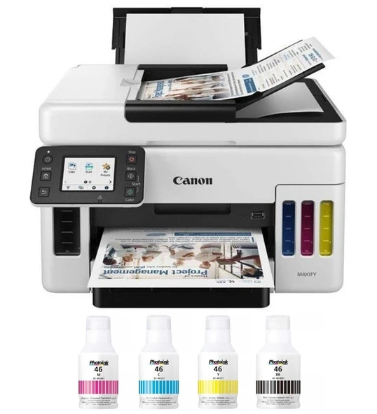Canon Maxıfy GX6140 Photoink Mürekkepli Tanklı Çok Fonksiyonlu Yazıcı ürün görseli 1