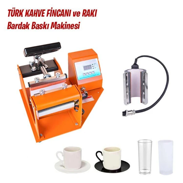 Süblimasyon Türk Kahve Fincanı Ve Rakı Bardak Baskı Makinesi ürün görseli 1