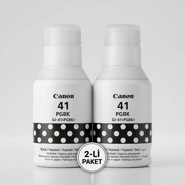 2 Adet Canon GI-41 Siyah Orijinal Mürekkep – G1420 / G2420 / G2460 / G3420 / G3460 Uyumlu ürün görseli 1