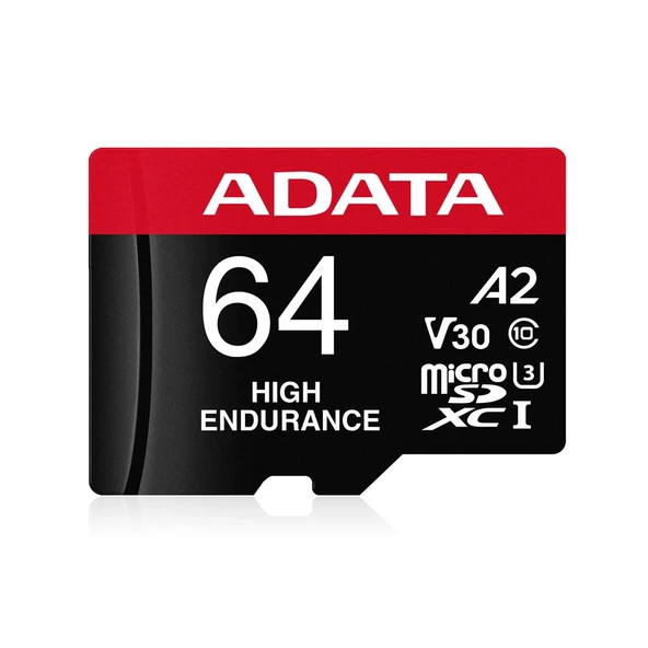 Adata 64 GB High Endurance microSDXC 4K U3 V30 A2 Hafıza Kartı ürün görseli 1