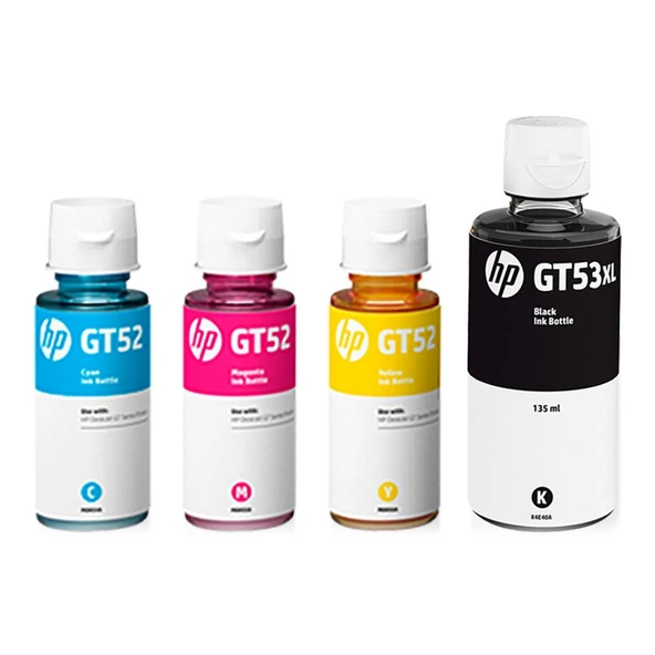 HP GT53XL -52  4 RENK ORJINAL MÜREKKEP KARTUŞU SETİ (4 ADET) HP Smart Tank 585 ürün görseli 1
