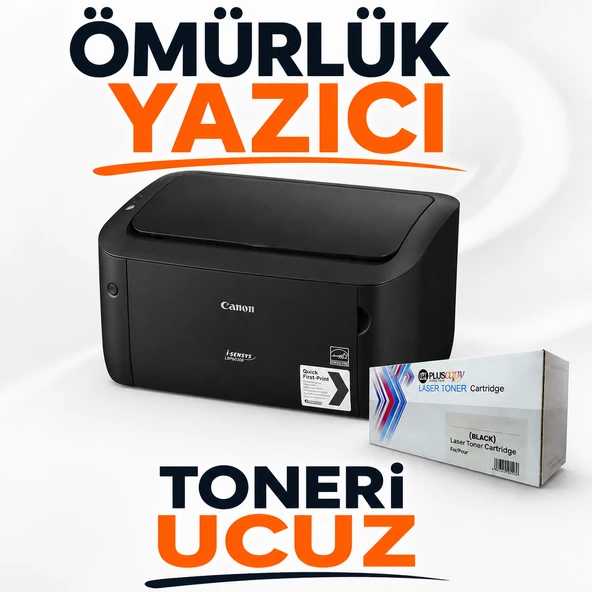 Canon i-Sensys LBP6030B Mono Lazer Yazıcı Tam Dolu Pluscopy Tonerli ürün görseli 1