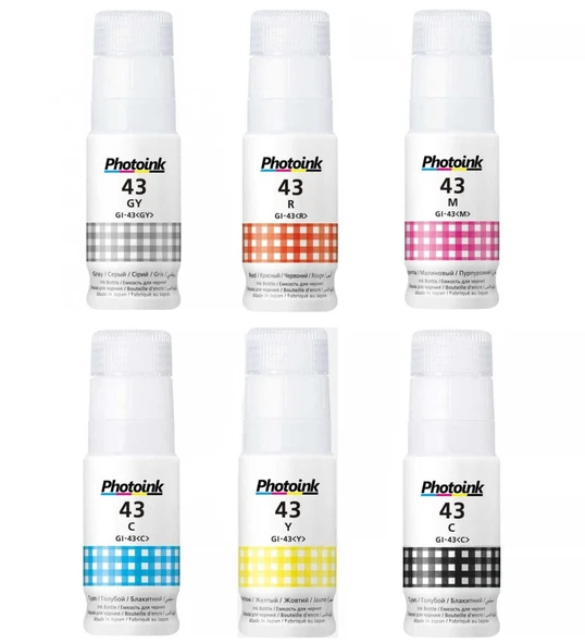 Canon GI-43 Photoink 1 Set 6 Renk Mürekkep G540-G640 ürün görseli 1
