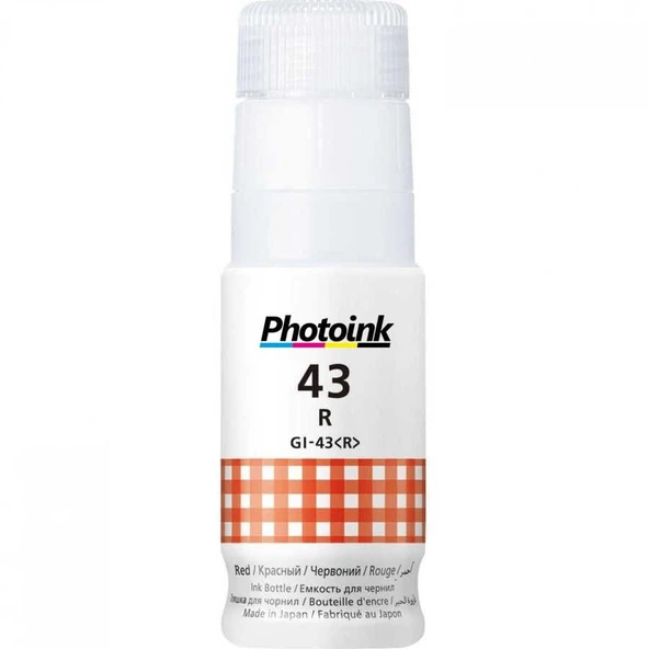 Canon GI-43R Photoink Red Şişe Mürekkep G540-G640 ürün görseli 1