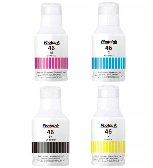 Canon GI-46 Photoink 1 Set 4 Renk Pigment Mürekkep GX6040 GX7040 GX6140 GX7140 ürün görseli 1