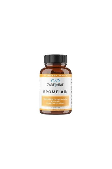 Zade Vital Bromelain 60 Kapsül Takviye Edici Gıda ürün görseli 1