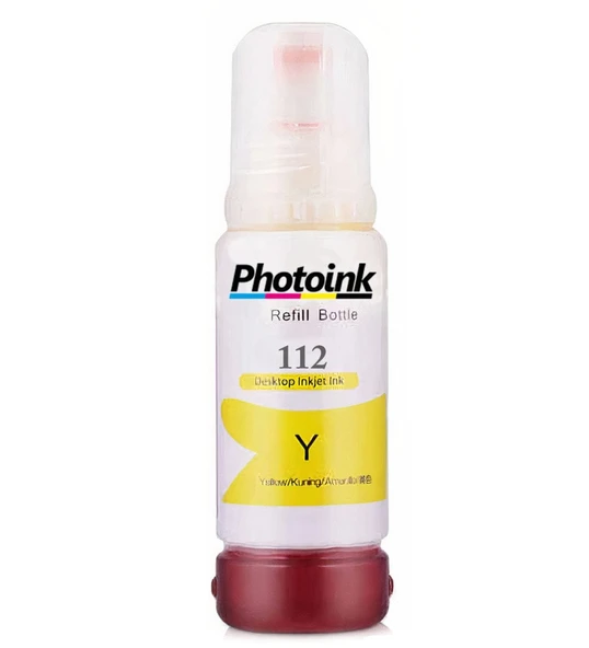 EPSON 112 ECOTANK PHOTOINK PIGMENT SARI MÜREKKEP  L6580 L15180 L6570 M15140 L6550 L6490 L6460 L15160 L15150 L11160 ürün görseli 1