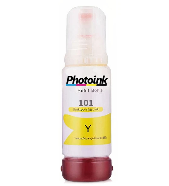 EPSON 101/103 ECOTANK PHOTOINK SARI  MÜREKKEP  L6290 L6270 L6260 L4266 L4260 L6276 L6190 L6170 L6160 L4160 L4150 L14150 ürün görseli 1